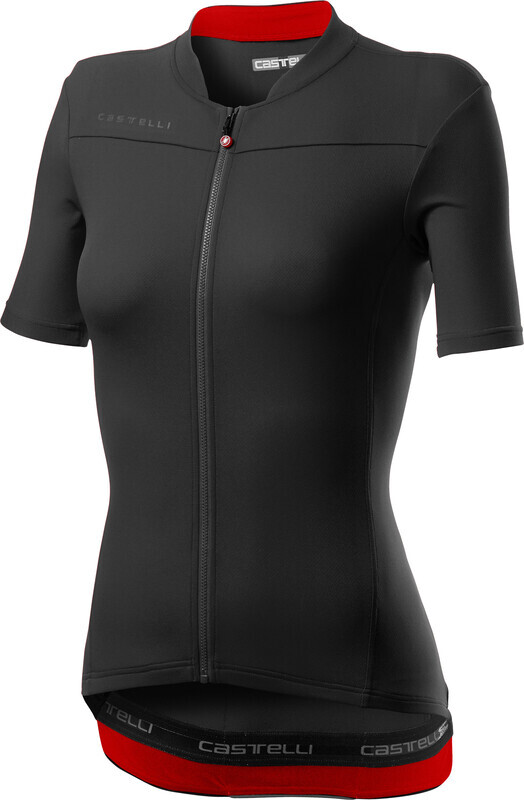 Castelli Anima 3 Jersey Korte Mouwen Dames, light black/red