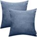 MAGMA Lot de 2 housses de coussin, 40 x 40 cm ou 50 x 50 cm (40x40cm, bleu foncé)