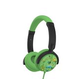 WE WeKids kinderhelm (3 tot 10 jaar) verstelbaar en draaibaar, beperkt tot 85 dB in 3,5 mm jack, een jackuitgang voor het aansluiten van een 2e helm, model Dino