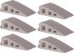 Deltafix Deurwig - 6x - blanc - plastique - 5,9 x 1,7 cm - butée de porte