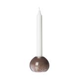 ERNST Bougeoir en verre Ø7,5 cm Marron