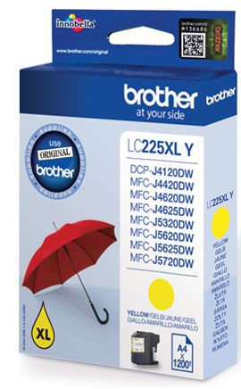 Brother LC-225XLY - Gele inktcartridge - Hoog rendement - Origineel