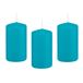 Trend Candles 8x bougies cylindriques/stompkaarsen bleu turquoise 5 x 10 cm 23 heures de combustion - Bougies sans parfum bleu turquoise - Décorations d'intérieur