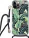 Case Company® - iPhone 12 Pro Hoesje met Koord - Bananenbladeren