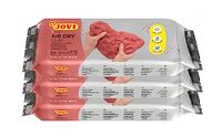 Jovi Air Dry Luchtdrogende klei, terracotta, 3 x 500 g, totaal 1,5 kg | Boetseerklei zonder oven, doe-het-zelf voor kinderen en volwassenen, glutenvrij