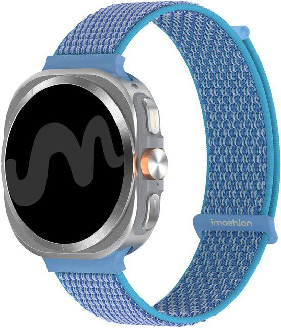 imoshion Nylon bandje - Geschikt voor Samsung Galaxy Watch Ultra 2 (2026) / Ultra (2024/2025) - Marineblauw