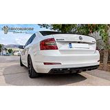 Motordrome Achterbumperdiffuser compatibel met Skoda Octavia III Sedan/Kombi 2013-2020 excl. RS/Scout (ABS)