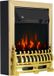 HOMCOM Elektrische Kachel 2000 W Wandhaard Vlameffect Goud