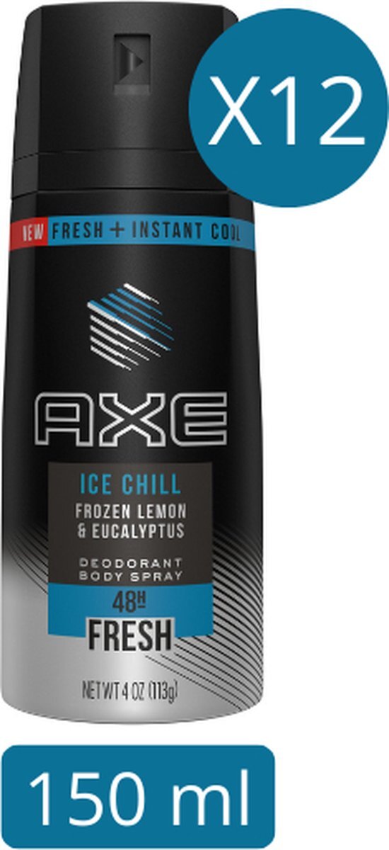 AXE Ice Chill Deodorant Spray (Voordeelverpakking) - 12 x 150 ml