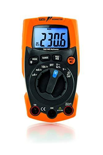 HT INSTRUMENTS extreem robuuste digitale multimeter TRMS tot 600 V AC/DC met geïntegreerde LED-lamp, 1 stuk, IRONMETER