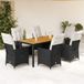 Maison Exclusive - Salon de jardin 7 pièces avec coussins, polyrotin noir