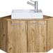 Vcm meuble de salle de bain 2 pièces set pour toilettes invités coin Vilosa chêne miel