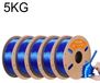 Filament TPU, 1.75 mm pour imprimantes 3D - TPU A90 - Shore 90A, Flexible - Tolérance ±0.03 mm - Bobine de 5 kg - Bleu Transparent
