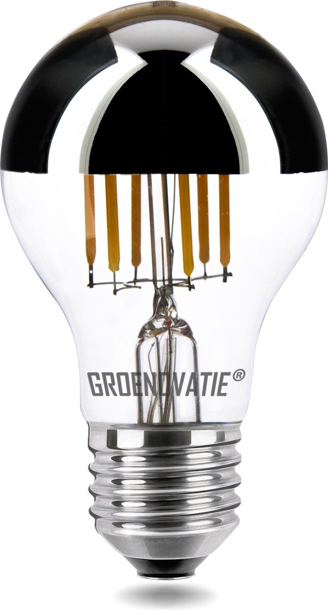 Groenovatie LED Filament Kopspiegellamp E27 Fitting - 6W - 106x60 mm - Warm Wit - Dimbaar