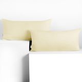 DecoKing Amber-kussenslopen 40 x 80 cm, katoen, rits, crème, 2 stuks