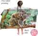 Ulticool Serviette microfibre Enfants – 70x140 cm - Sèche rapidement - Koala & Licorne