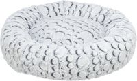 Trixie Kattenmand Mila Rond Pluche Wit/Grijs 50x50 cm