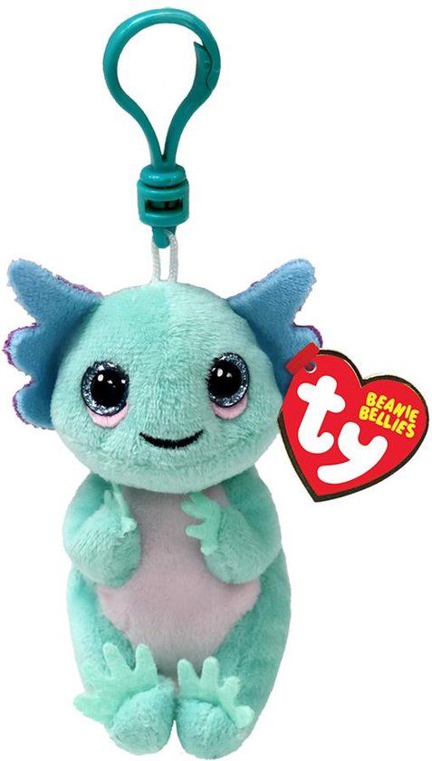TY Beanie Bellies Clip Alex Axolotl - 10 cm - Groen/Paars