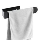BillyBath Handdoekhouder zonder boren, zwart, 20 cm