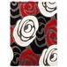 vloerkleed Red Flowers vloerkleed 140x190