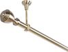 Sans marque Tringle à rideaux Métal - Tringle à rideaux Plafond - Accrocher des rideaux - Système de suspension unilatéral - 160 cm - Or antique