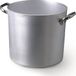 Pentole Agnelli Professioneel Aluminium 3 Mm. Voorraadpot met 2 handvatten, 158 Liter, Zilver, 60 cm