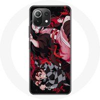 Maniacase Case voor Xiaomi Mi 11 Lite Demon Slayer Tanjiro Nezuko Attack Combat