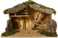 Decoris Kaemingk Kerststal FSC Hout 35 x 28 x 58 cm