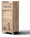 GOLDINOX Poubelle pour snacks "THANK YOU", chêne clair, 100 litres, PREMIUM