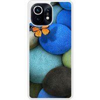 Xiaomi Mi 11 Papillon galet bleu Verstevigd hoesje met sublimatie bedrukking
