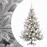 vidaXL Kunstkerstboom met kerstbal 120 cm 150 LED's Warmwit
