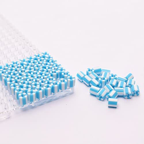 Vaessen Creative Strijkkralen, tweekleurig blauw-wit, 550 stuks