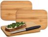 Zeller Broodplankjes/Snijplanken - 3x stuks - Bamboe Hout - 14 x 22 cm - Rechthoek