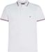 Tommy Hilfiger Gestreept Slim Fit Poloshirt - Biologisch Katoen - Wit - Maat M