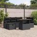 Maison Exclusive - Ensemble de jardin 7 pièces, polyrotin noir