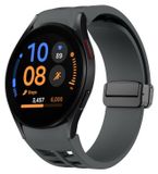 Wigento Samsung Galaxy Watch FE / 6 / 5 / 4 40mm: siliconen horlogeband met magnetische sluiting, vervanging, grijs