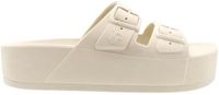 Cacatoes Cacatoès Damessandalen Caipirinha Classic Plateau Sandalen Krijt Leer Maat 41/42