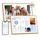 Blackview NEST 10, 10,1" calendrier et cadre photo numériques avec écran tactile, WIFI, 1280x800, 16:10, partage de photos, contrôle parental, design en bois