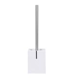 MSV Toiletborstel met sokkel, polyhars/roestvrij staal, 9,69 x 9,69 x 36,5 cm, wit