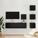 Maison Exclusive - Meuble TV exclusif - Ensemble de 6 pièces, finition bois imitation chêne noir, matériau composite