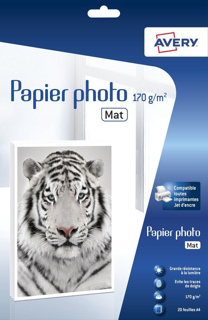 Avery 2585-20 - Pakken fotopapier - wit - inkjet-technologie