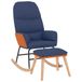 VidaXL Schommelstoel met voetenbank stof blauw