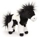 Uni-toys Zwart en wit paard, staand - 23 cm (hoogte) - pluche paard - knuffeldier