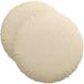 vidaXL Coussin d'assise 2 pc tissu crème ø50 x 19 cm