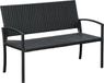 Outsunny banc de jardin - polyrotin - 2 places - noir