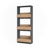 Vicco Repose Wandplank – 40 x 98 cm Eik goud/antraciet