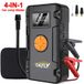 Startboost-powerbank - booster de démarrage de batterie 4000A - 12V - batterie lithium-ion 12 000–18 000 mAh - compresseur d'air - adapté aux véhicules à essence et diesel - éclairage de secours