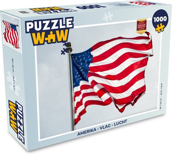 MuchoWow Puzzel Amerika - Vlag - Lucht - Legpuzzel - Puzzel 1000 stukjes volwassenen