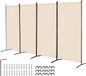 VEVOR Scheidingsscherm 3464 mm 4 Panelen Kantoorbeige Privacyscherm