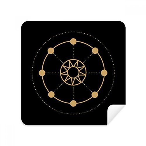 DIYthinker Vorm Totem Geometry Zon Ster Bril Schoonmaken Doek Telefoon Scherm Cleaner Suede Stof 2 stks